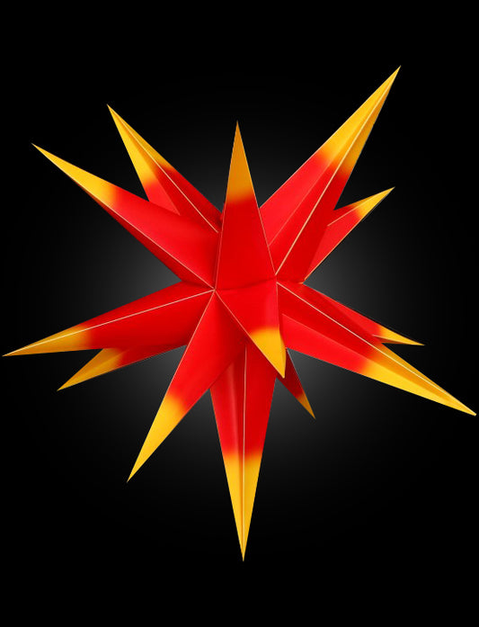 3D vánoční hvězda, aby pověsila na stromech - 45 cm více barev