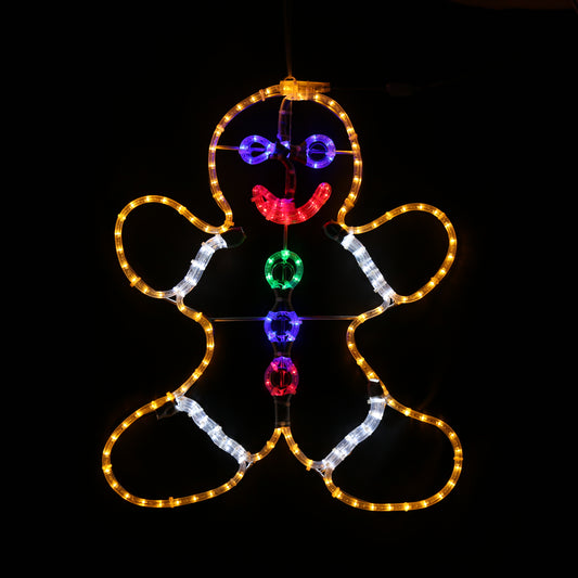 Gingerbread Man - zunanja božična luč - 55x67 cm