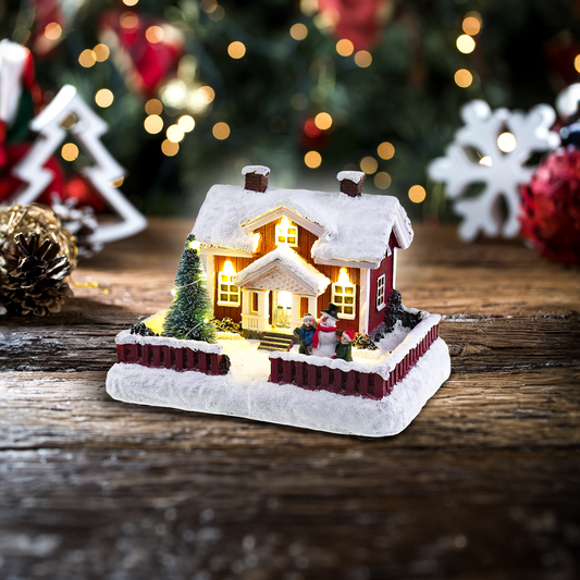 Tradiční skandinávský dům - vánoční vesnice
