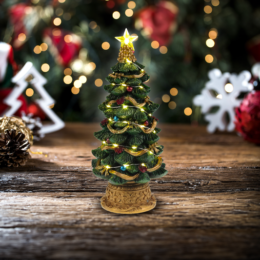 LED osvětlený vánoční strom - Vánoční Village Scene