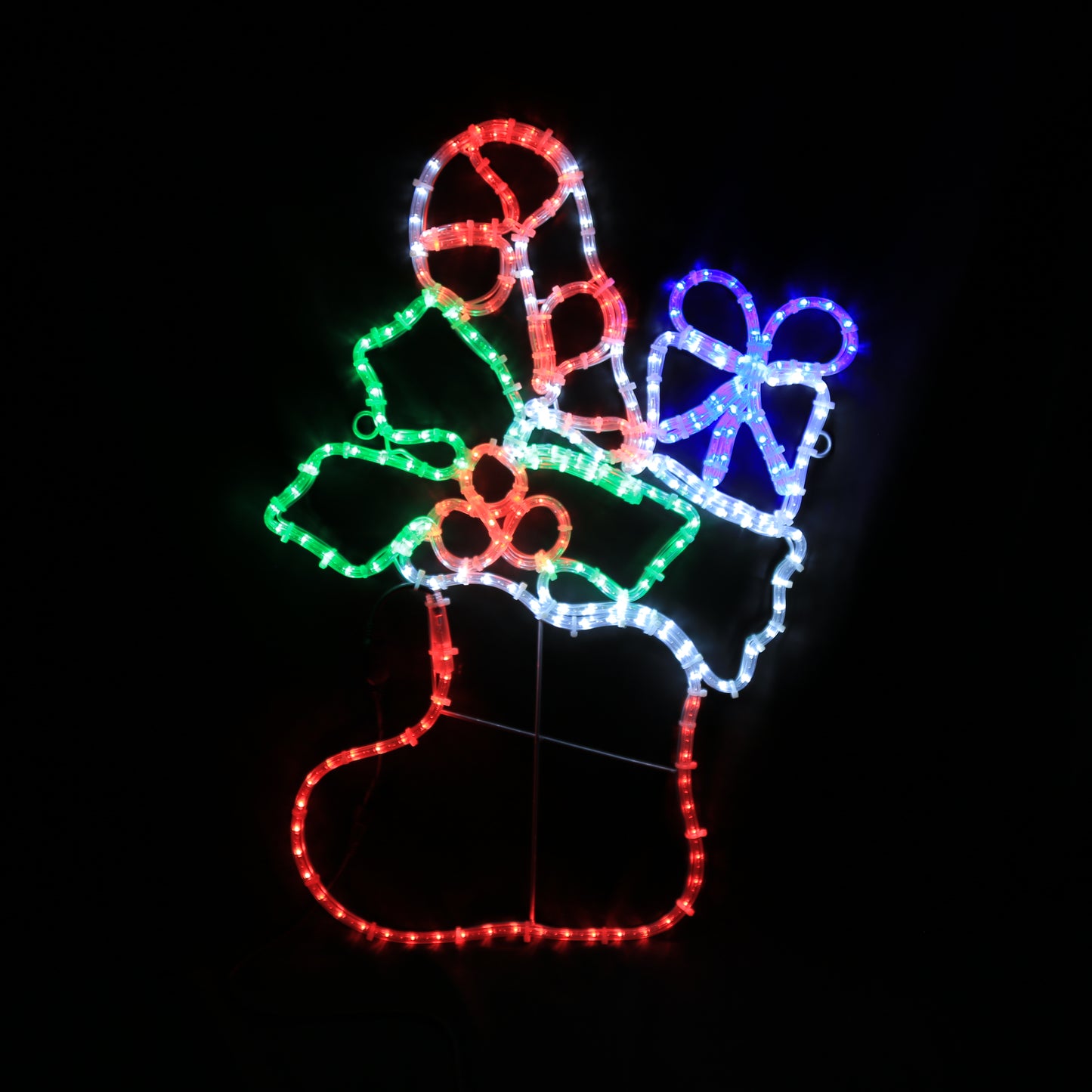 Vánoční punčocha LED motiv 57x85 cm