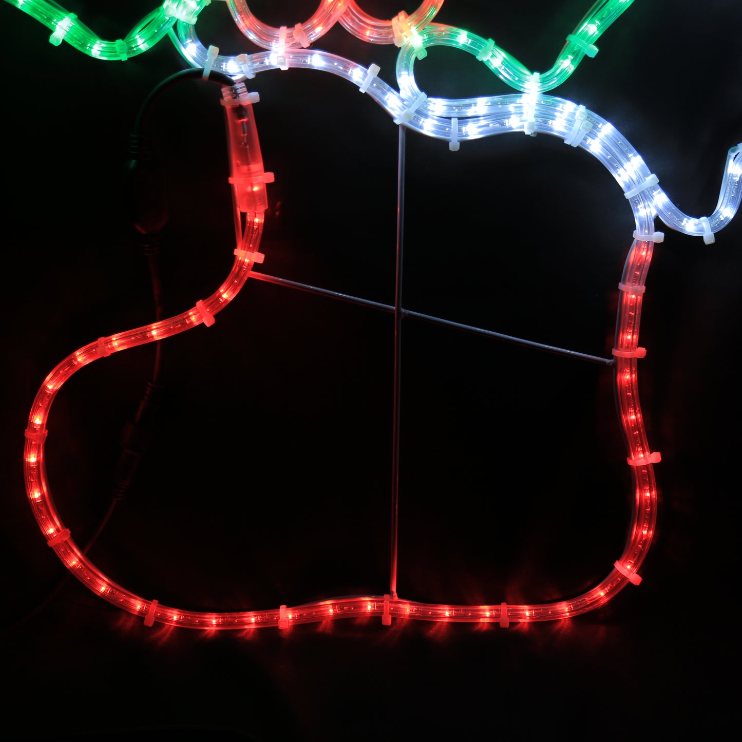 Vánoční punčocha LED motiv 57x85 cm