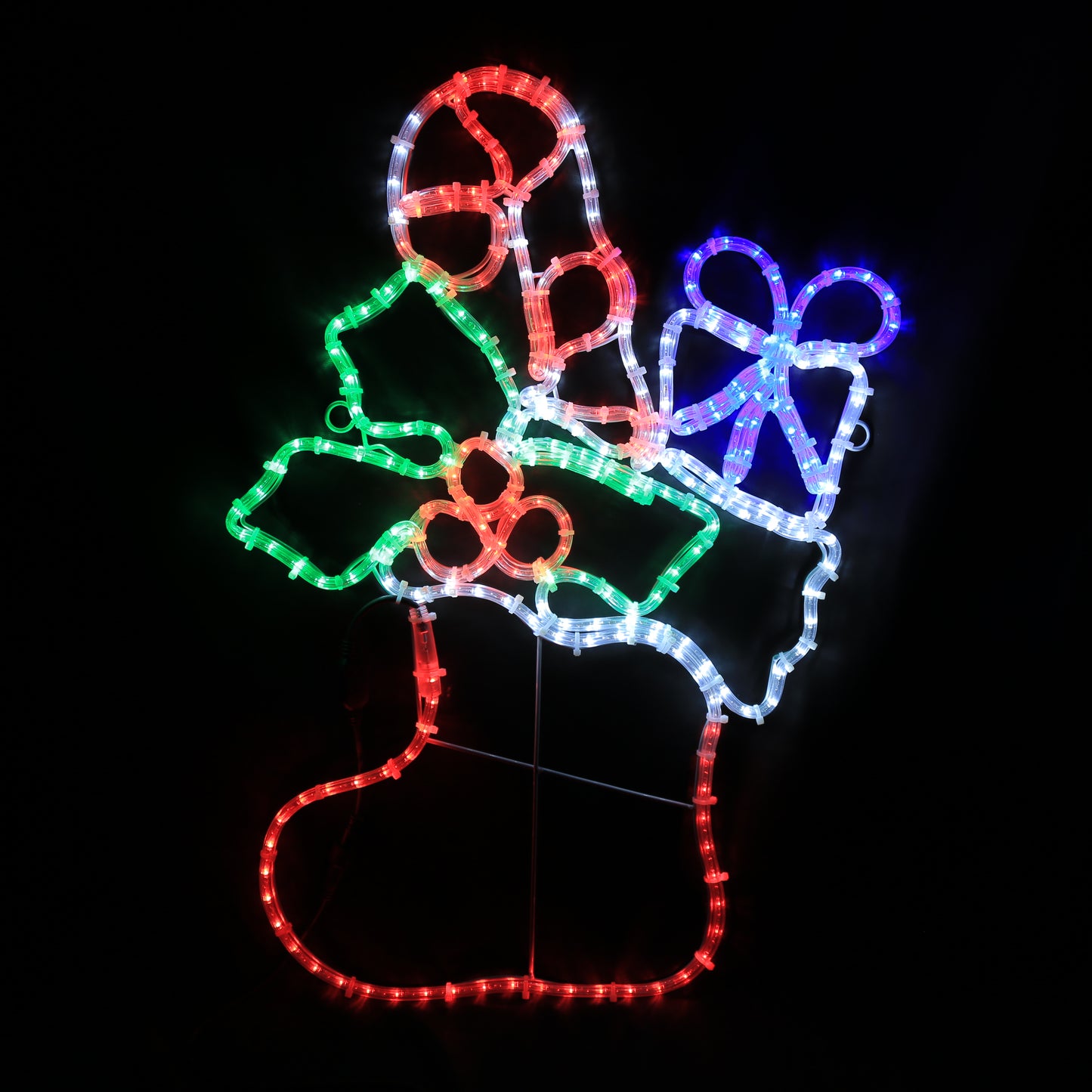 Vánoční punčocha LED motiv 57x85 cm
