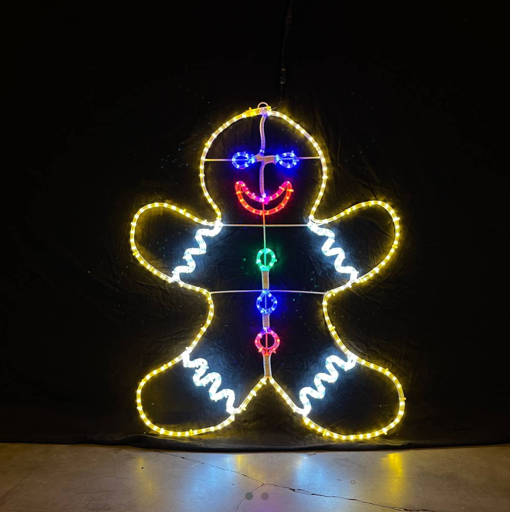 Gingerbread Man - zunanja božična luč - 55x67 cm