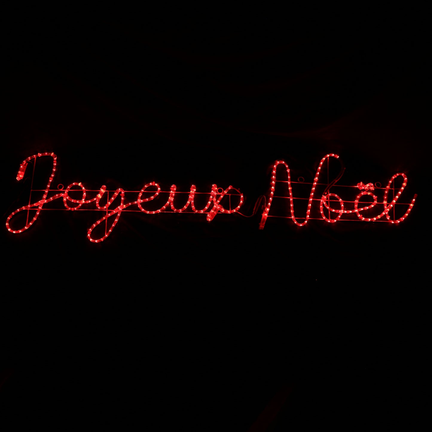 Červený LED nápis Joyeux Noël 43x181