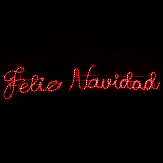 LED znak Feliz Navidad - 44x183cm