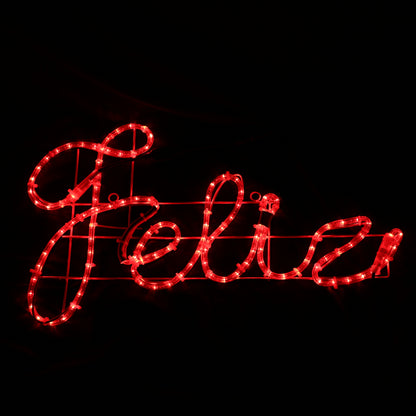 LED znak Feliz Navidad - 44x183cm