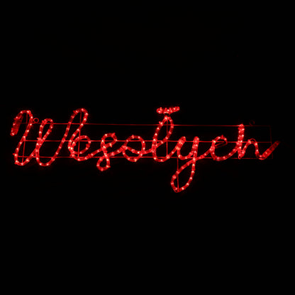 LED cedule Wesołych Świąt - 44x173cm - venkovní vánoční osvětlení