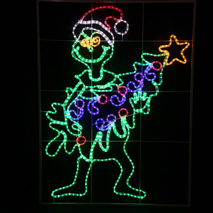 Grinch krade vánoční stromek - LED motiv