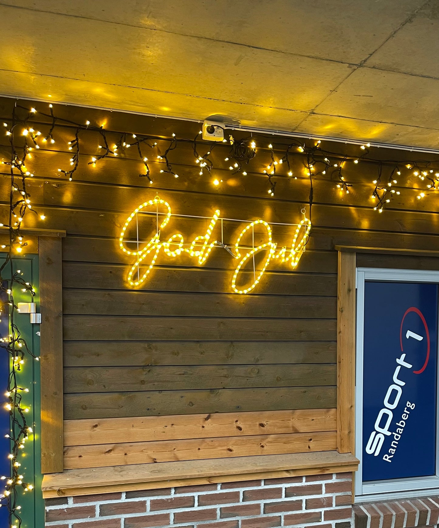 LED cedule God Jul - Teplá bílá 100x48 cm