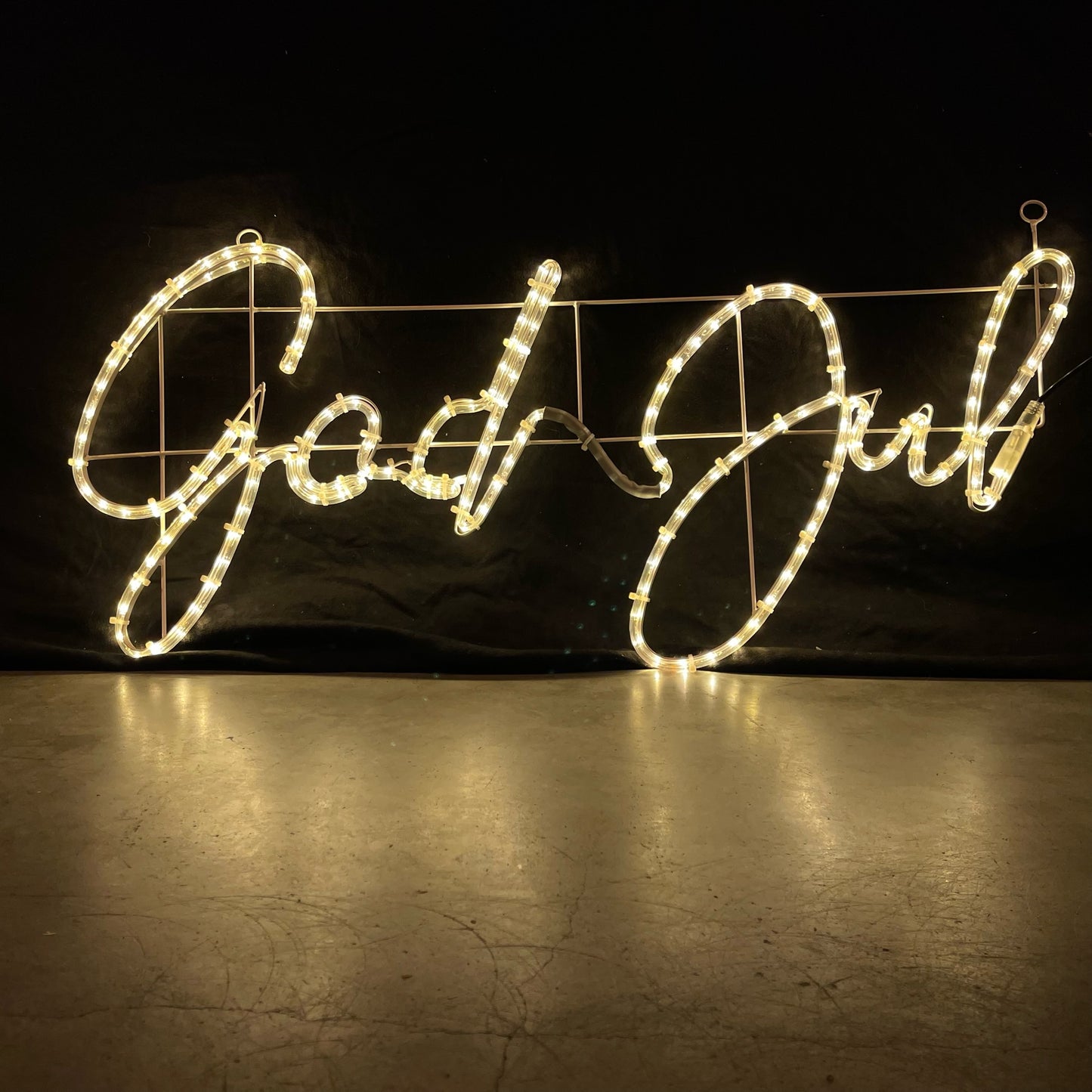 LED tabla God Jul - Toplo bela 100x48 cm