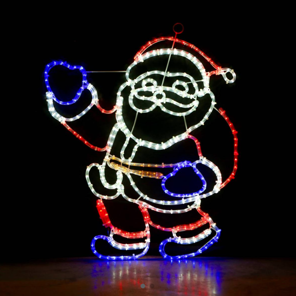 Polna figura Božička z LED motivom - 88,5 x 78,8 cm