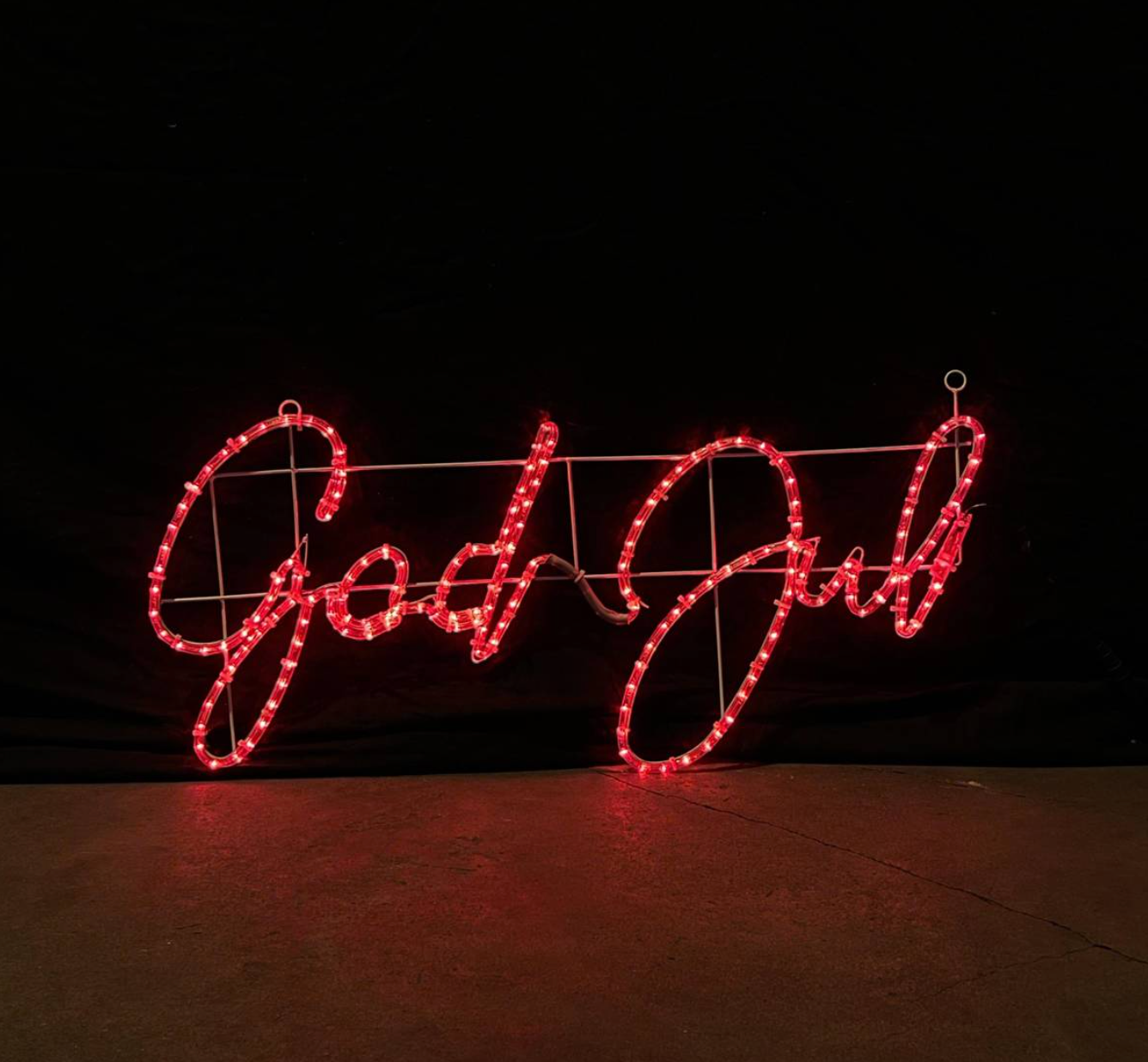 LED tabla God Jul - Rdeča 100x48 cm