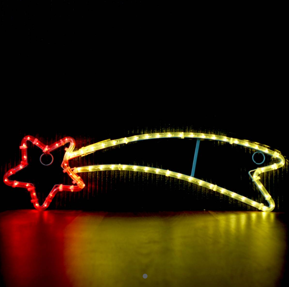 Shooting star 68x21 cm - Rdeča in toplo bela LED lučka